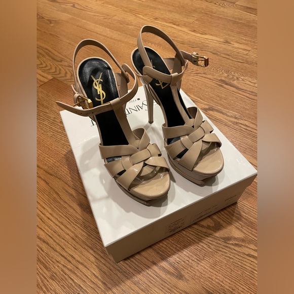 YSL TRIBUTE PLATFORM SANDALS IN SMOOTH LEATHER - Picture 7 of 9